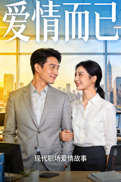都市情感剧《爱情而已》海报，现代职场爱情故事